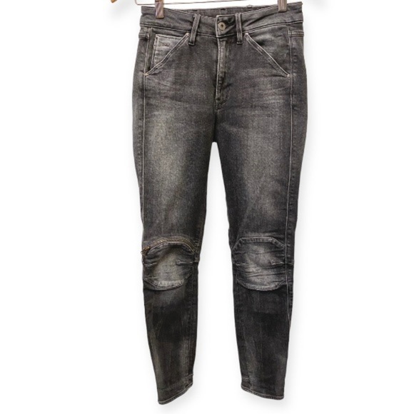G-Star Raw Size 26 Jeans 5622 Knee Zip High Rise Skinny Women’s Gray Stretch - Picture 3 of 15